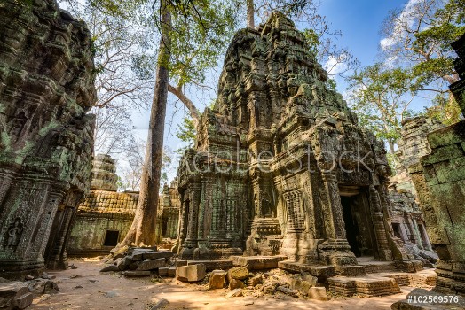Bild på Angkor Wat Cambodia Ta Prohm Khmer ancient Buddhist temple
